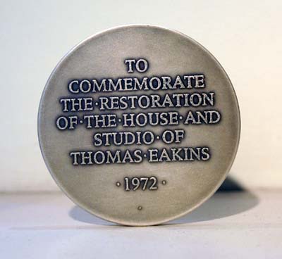 Portrait of Thomas Eakins Medallion (Back)