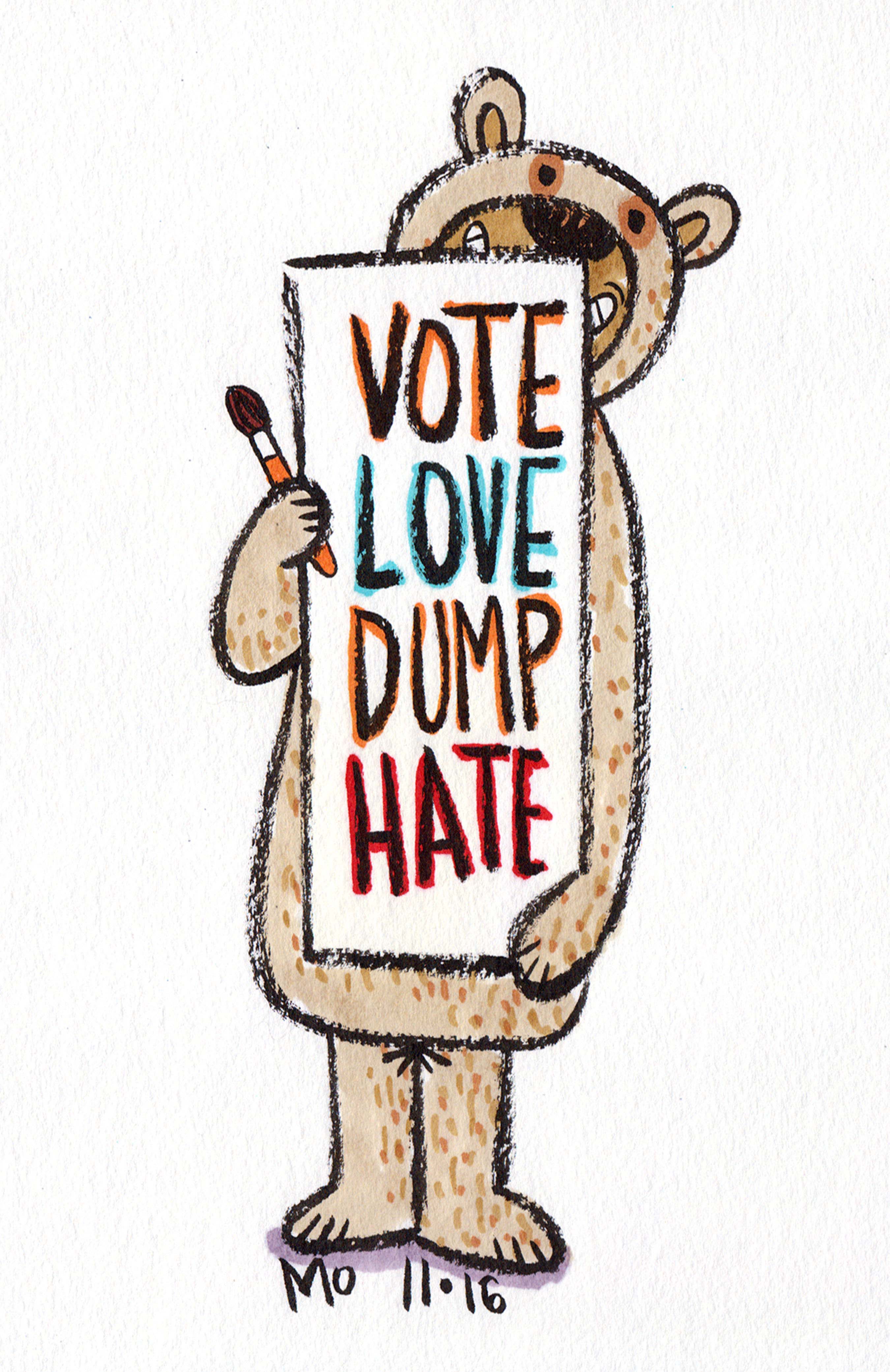Vote Love Dump Hate