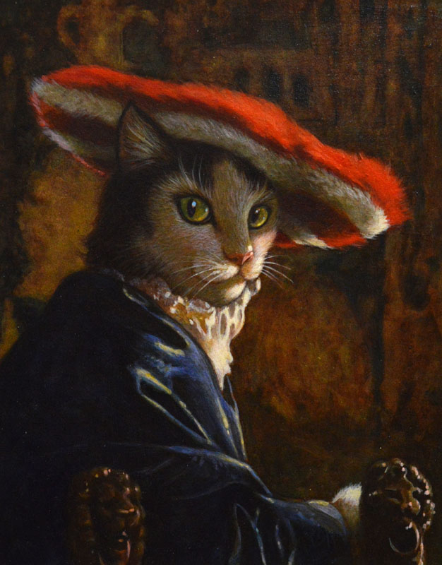 Cat with a Red (and White) Hat