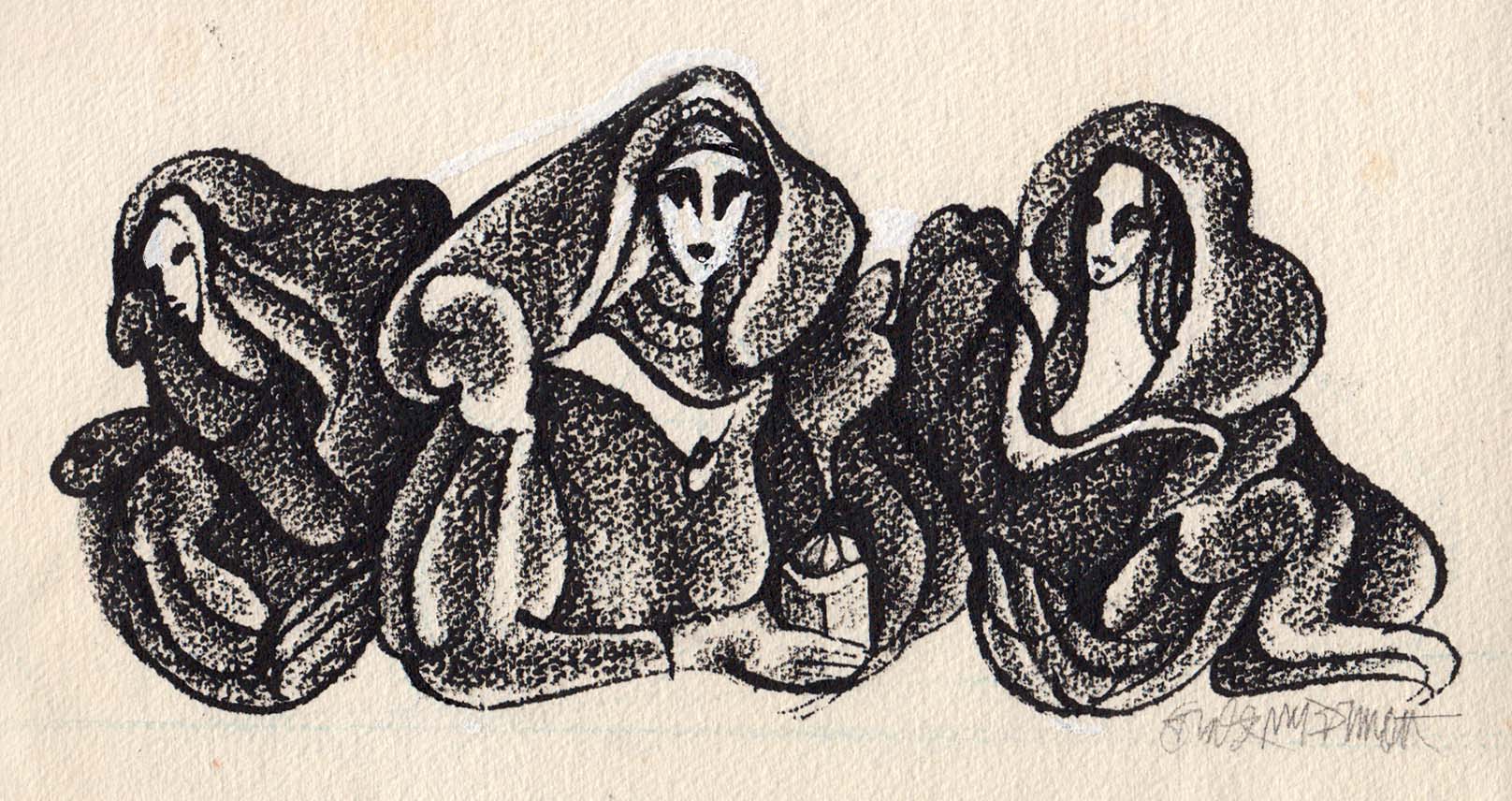 Crow Cloaked Women