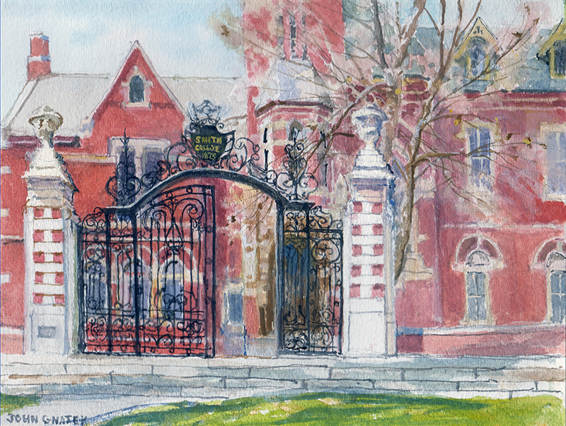 Smith College Gate, Late Afternoon