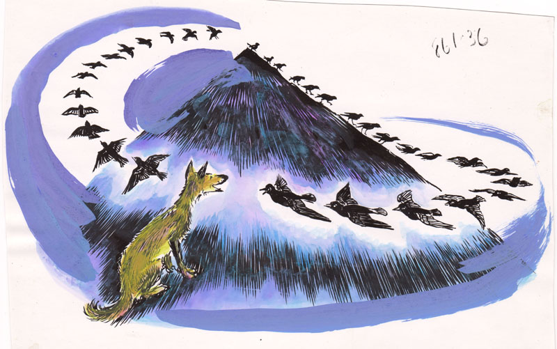 How the Coyote Flew with the Blackbirds Colored
