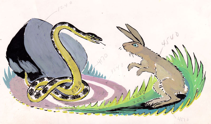 Rattlesnake and Rabbit Colored II