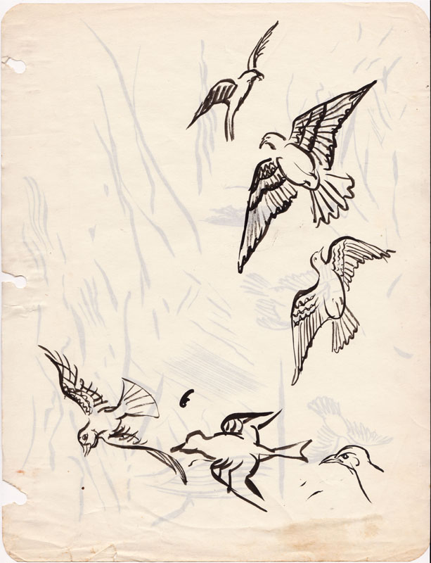 Sketchbook Blackbirds III Verso