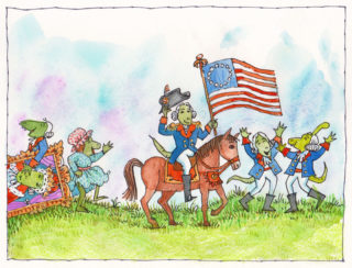 george washington on dinosaur