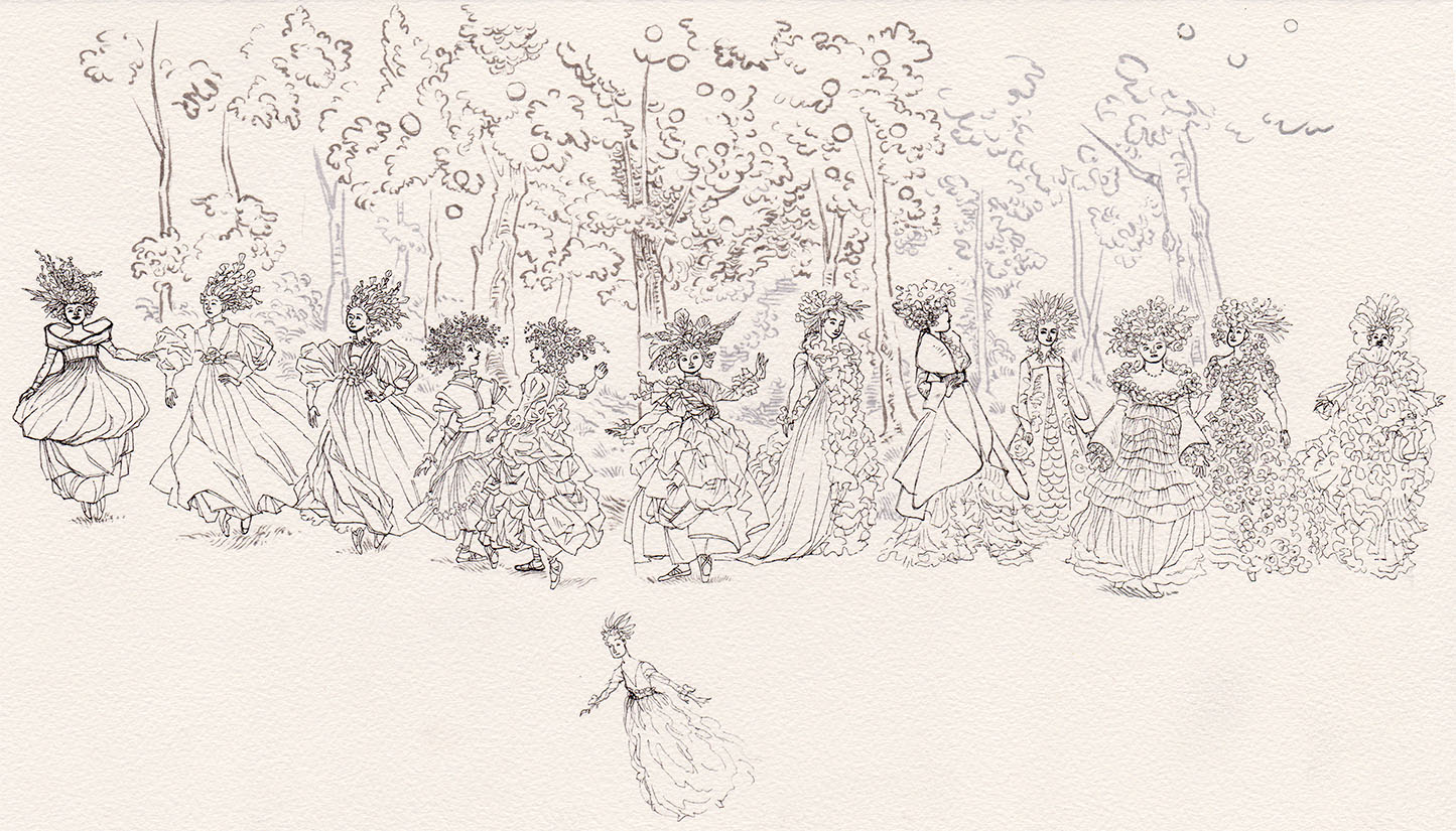 Princesses in the Woods Study