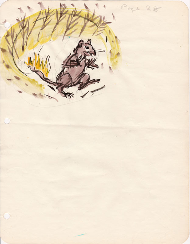 Sketchbook Possum Tail on Fire