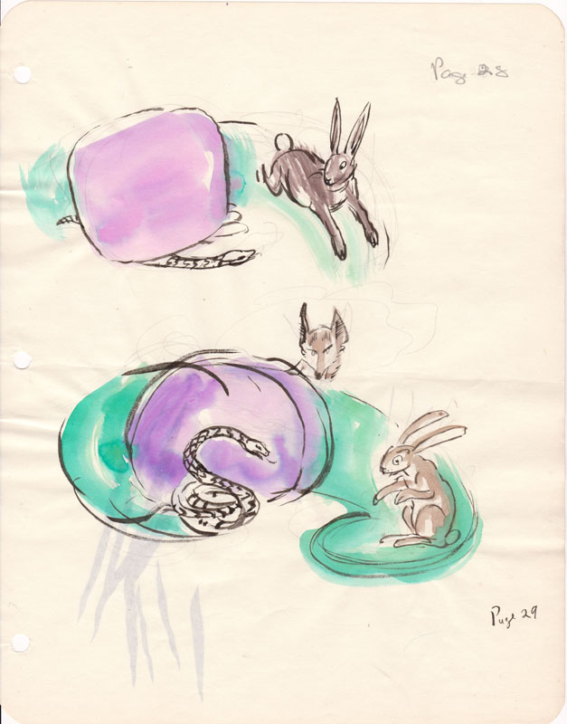 Sketchbook Rattlesnake and Rabbit
