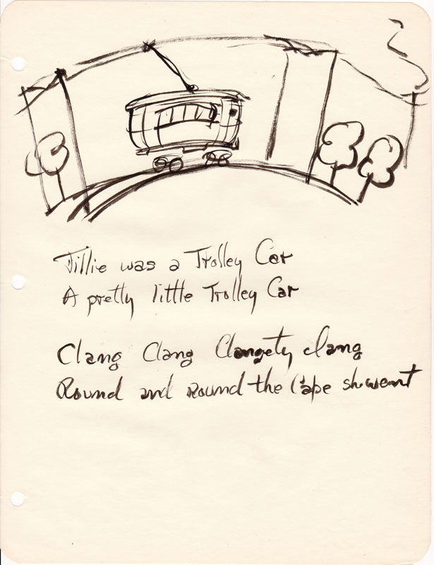 Sketchbook Tillie was a Trolley Car