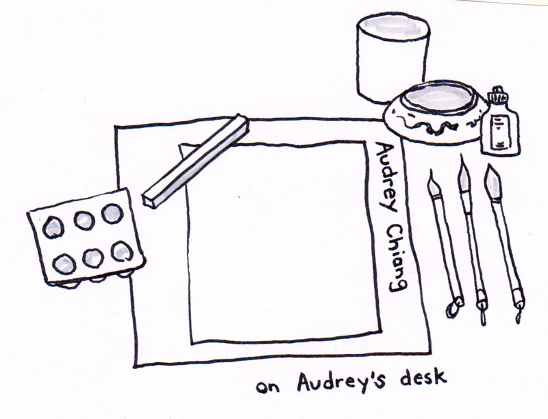 On Audrey’s Desk