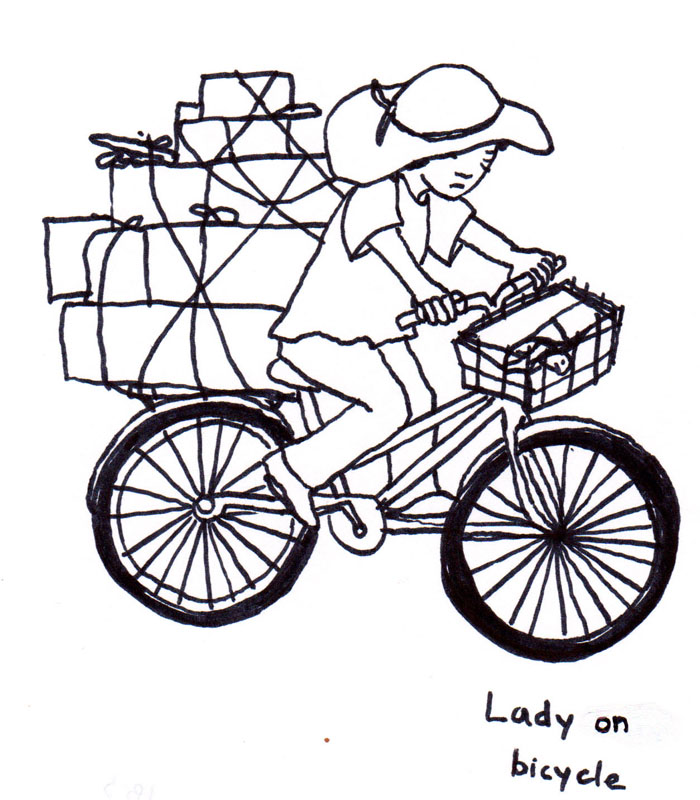 Lady on a Bicycle