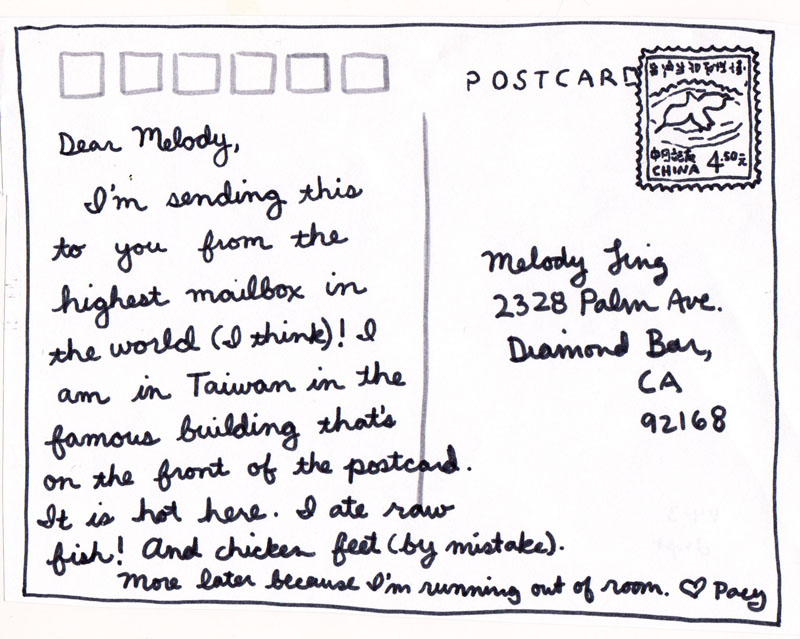Postcard to Melody