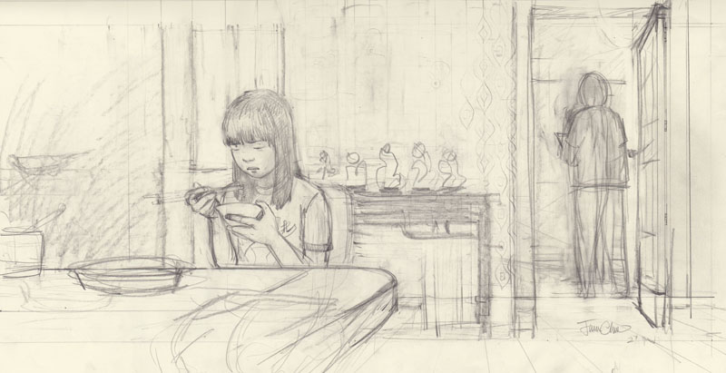 A Bite of the Watercress Pencil Study I