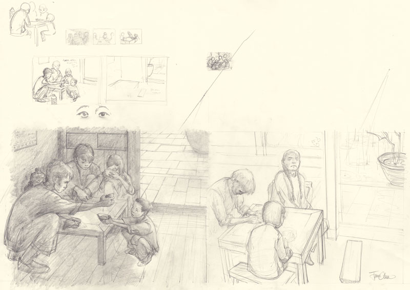 During the Great Famine Pencil Study